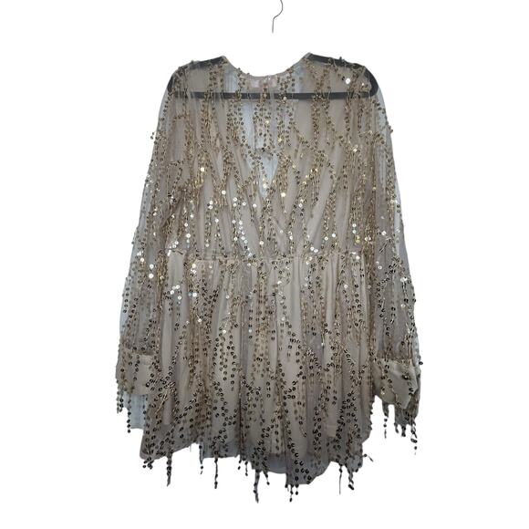 NWT -Paradiso Gold Sequin Romper - Size XL - Picture 3 of 15